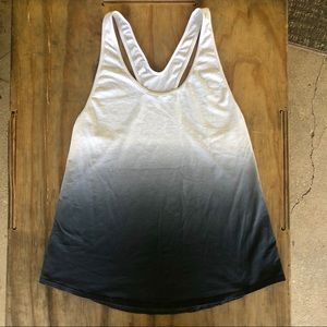 lululemon ombré tank gray and white size 6